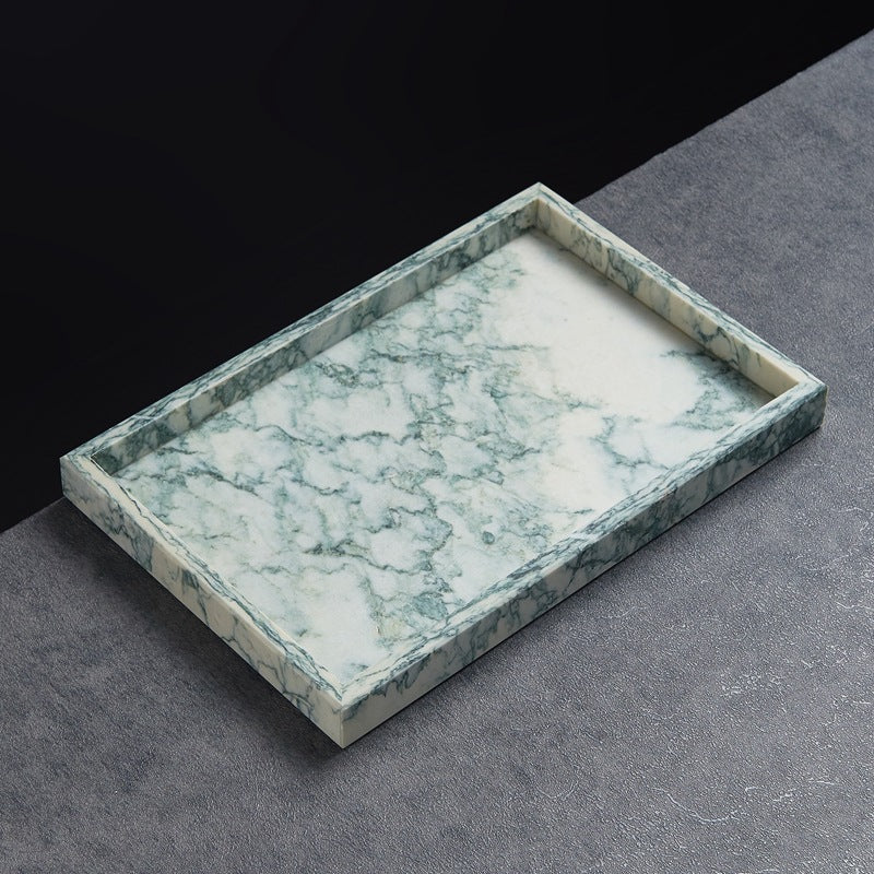 Black White Gray Marble Tray Cosmetics Toiletries Storage Tray