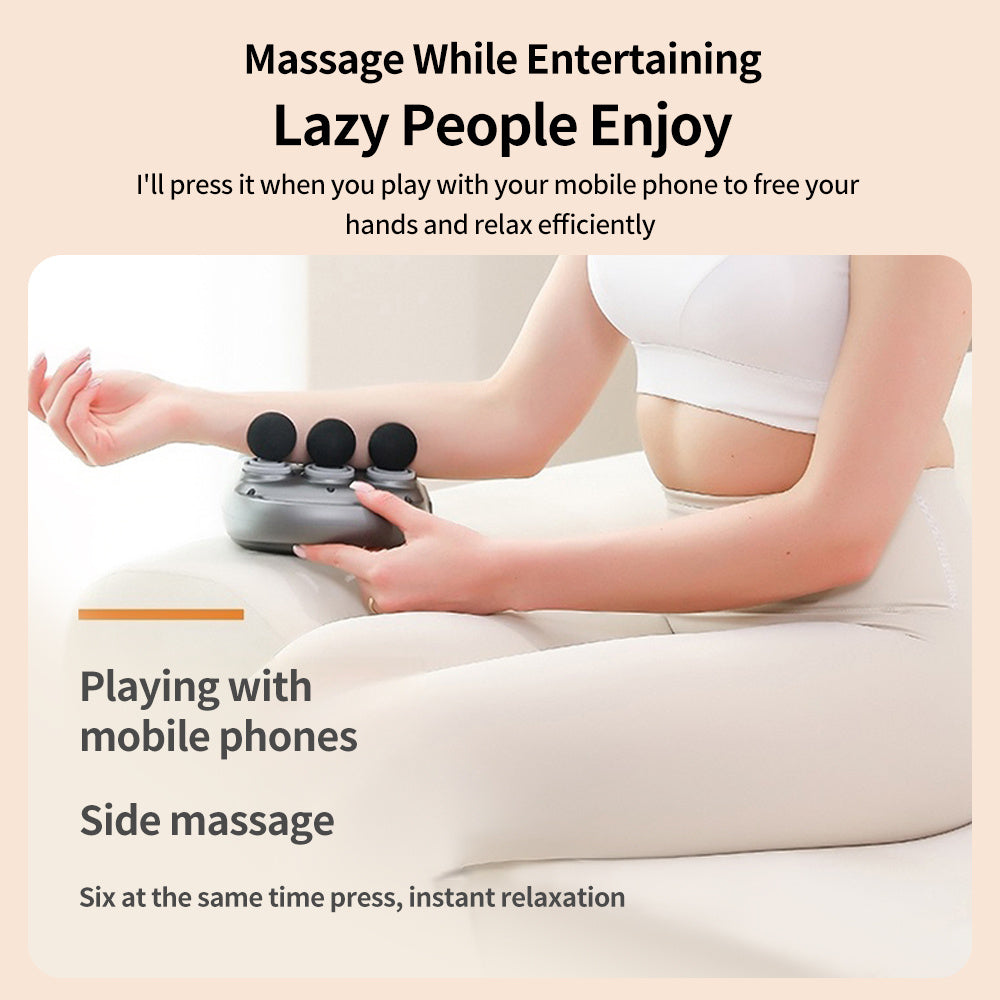 Handheld Deep Tissue Massagers  Percussion Massage Gun  6-Head Back Massager For Muscle Relaxation In Back Leg Neck Shoulder And Body Gifts For Families And Friends