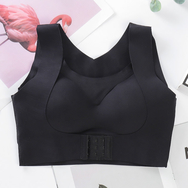 Posture Corrector Bra For Women  2-in-1 Breast Lifter & Back Support  Front Closure Sports Shaper